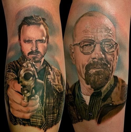 Breaking Bad Leg Sleeve Tattoo