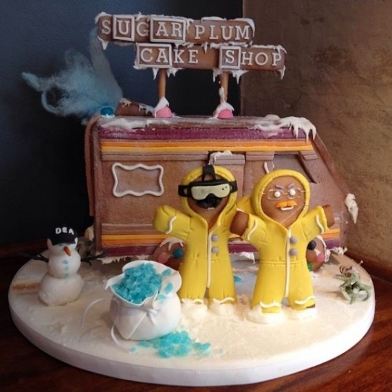 Walt and Jesse gingerbread house by Sugar Plum Cake Shop