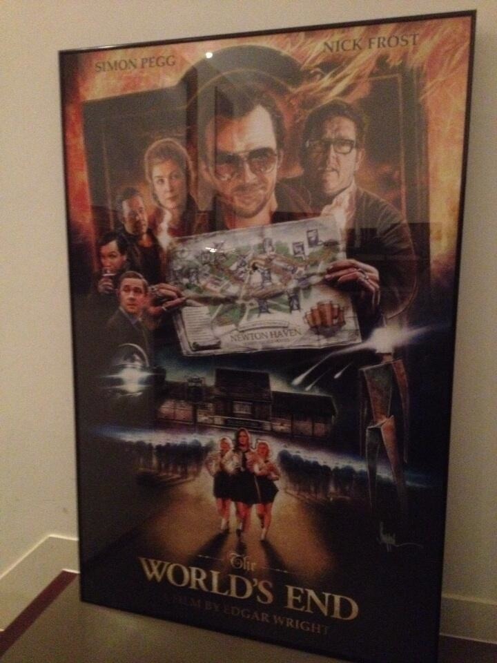 Paul Shipper created this World's End poster for Simon Pegg, who gifted it to Edgar Wright