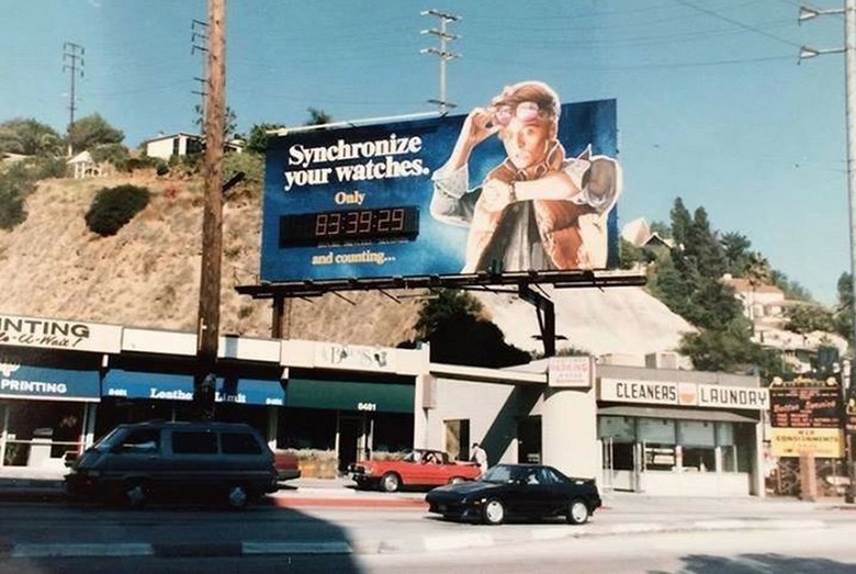 Back to the Future Billboard in Los Angeles from 1985