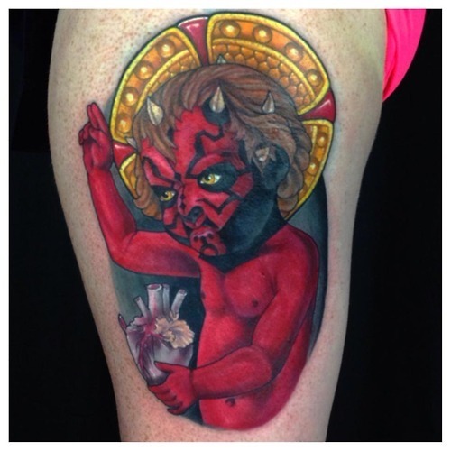 Darth Maul As Baby Jesus Tattoo