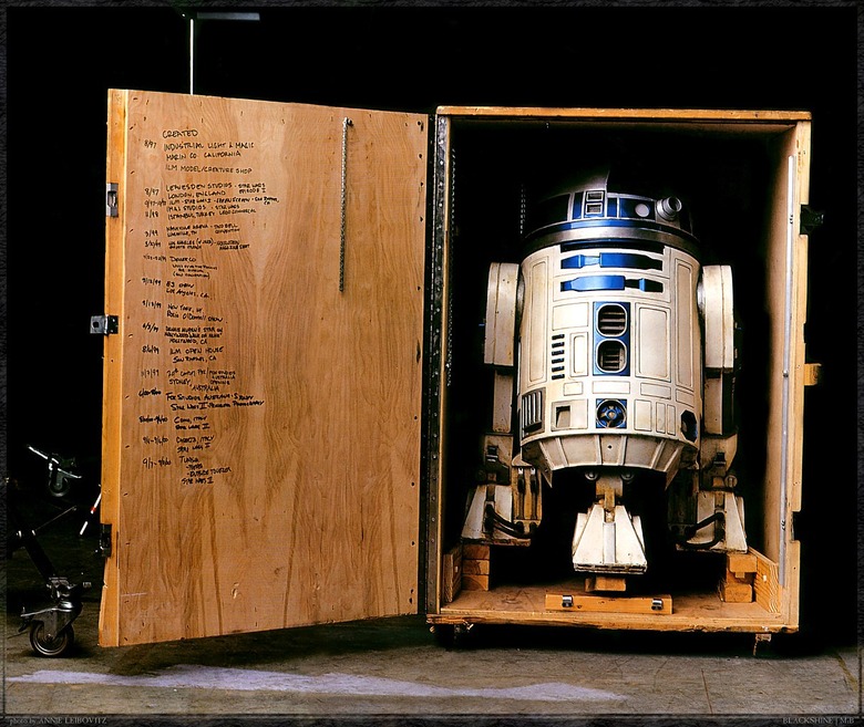 R2-D2 in his crate