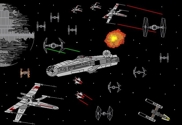 Pixelated 'Star Wars' Scenes Created Using Microsoft Paintbrush on Windows 3.1 in the Late 1990s