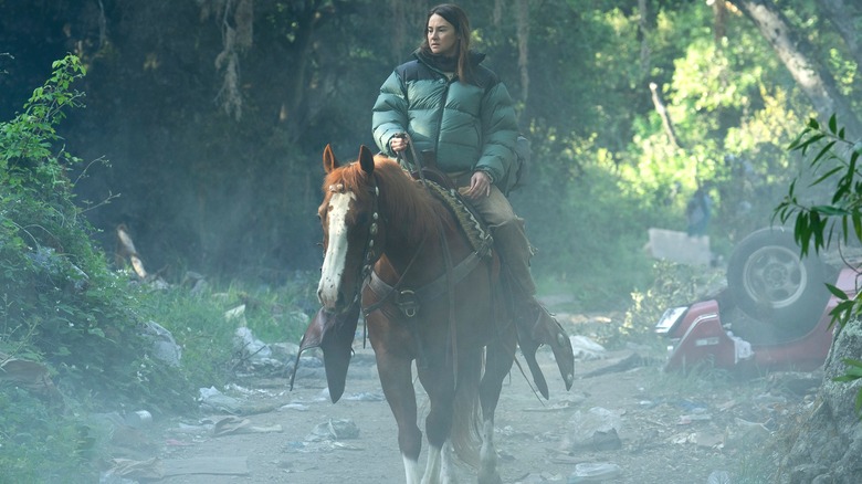 Annie rides a horse during her journey with Xavier in Paradise season 2