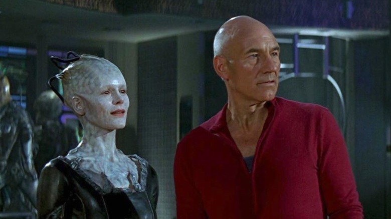 Picard next to the Borg Queen.