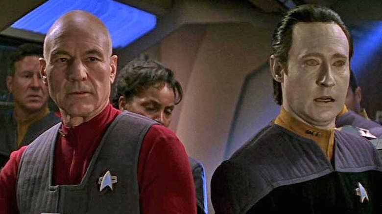 Picard and Data prepare to take back the Enterprise.Th