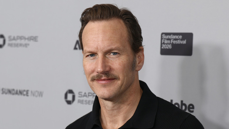 Patrick Wilson with a mustache attending Sundance