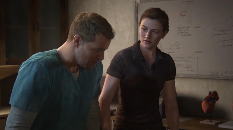 Jerry and Abby talking in The Last of Us Part II