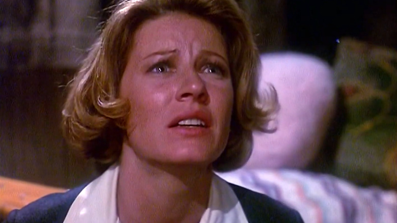 Rosemary looking scared in Look What's Happened to Rosemary's Baby