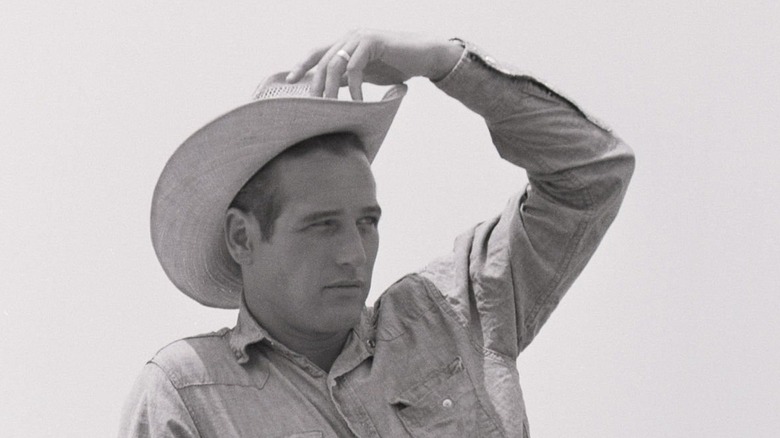 Paul Newman wears a cowboy hat as Hood Bannon in Hood