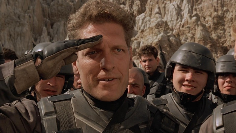 Starship Troopers Clancy Brown saluting