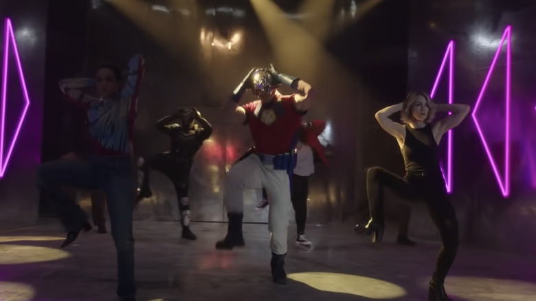 The cast of Peacemaker dancing