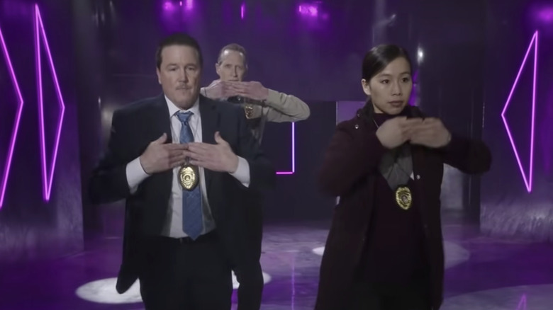 The cast of Peacemaker dancing
