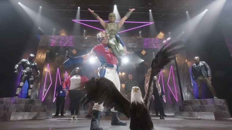 The ending pose in the Peacemaker credits
