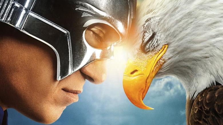 Peacemaker and Eagly, with their foreheads touching and their eyes closed