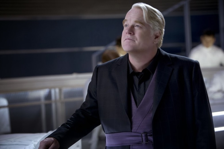 Philip Seymour Hoffman as Plutarch Heavensbee in The Hunger Games Catching Fire