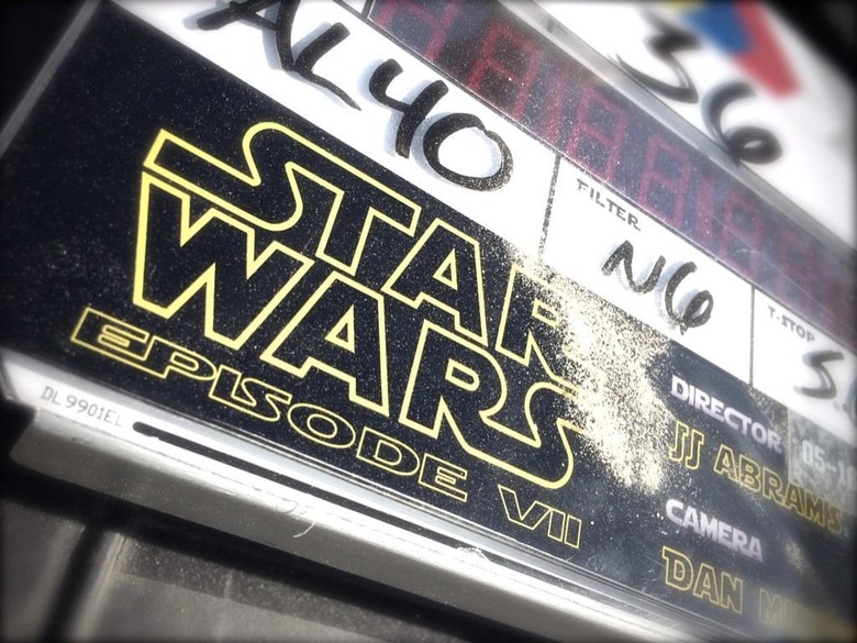 Photo: Star Wars Episode 7 Clapboard on Day One Of Filming