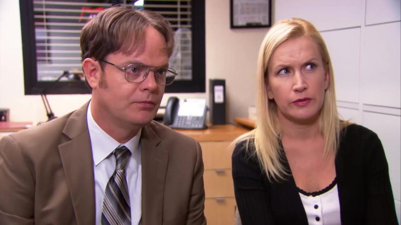 Rainn Wilson Angela Kinsey staring The Office