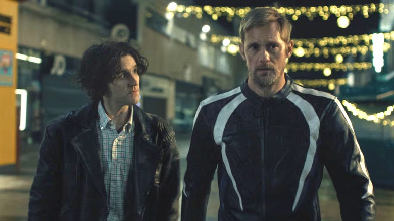 Harry Melling as Colin and Alexander Skarsgard as Ray in Pillion