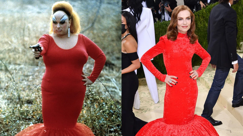 Isabelle Huppert Pink Flamingos dress