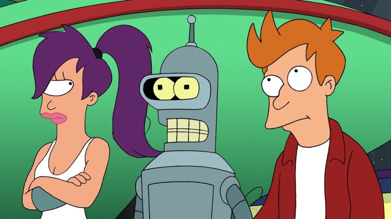 Futurama, Leela, Bender and Fry