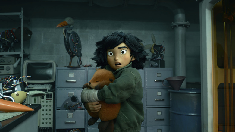 Piper Curda as a Mabel's voice in human form embracing beavers in hoppers