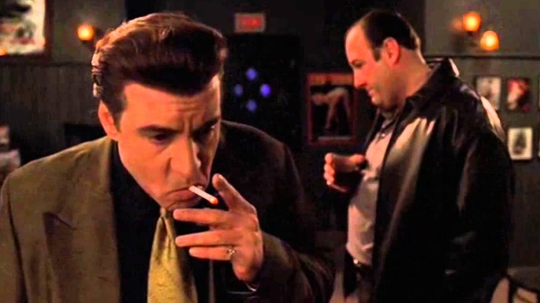 James Gandolfini as Tony and Steven Van Zandt as Silvio in The Sopranos 