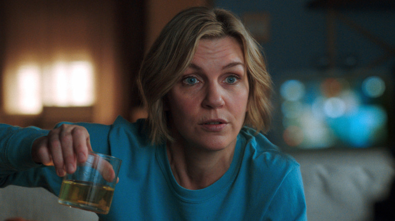 Carol raising a glass in Pluribus