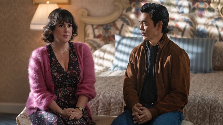 Poker Face, "The Sleazy Georgian" Melanie Lynskey as Regina and John Cho as Guy