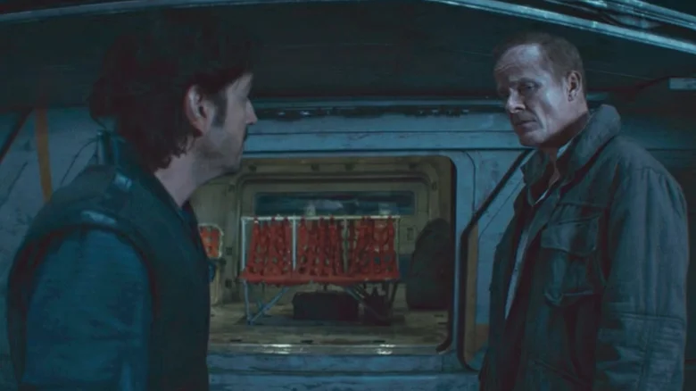 general Draven and Cassian Andor in Rogue One: A Star Wars Story