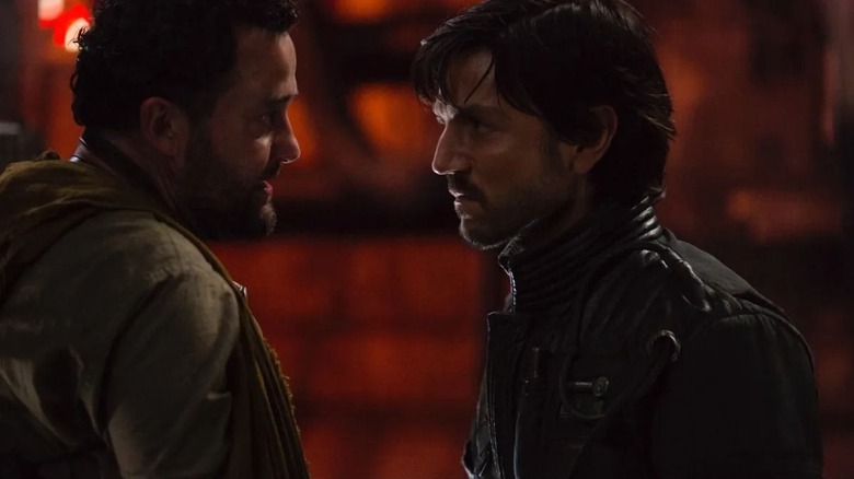 Tivik facing Cassian in Rogue One: A Star Wars Story