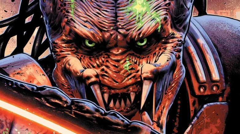 A close-up of Dek in "Predator: Badlands" #1