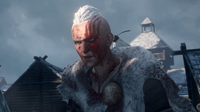 Lindsay LaVanchy as the voice of Viking warrior Ursa covered in red war paint in Predator: Killer of Killers