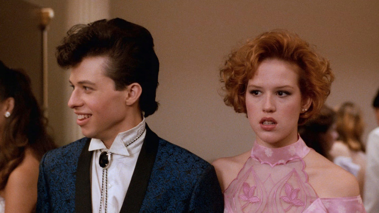 Molly Ringwald, Andrew McCarthy, and Jon Cryer in Pretty in Pink