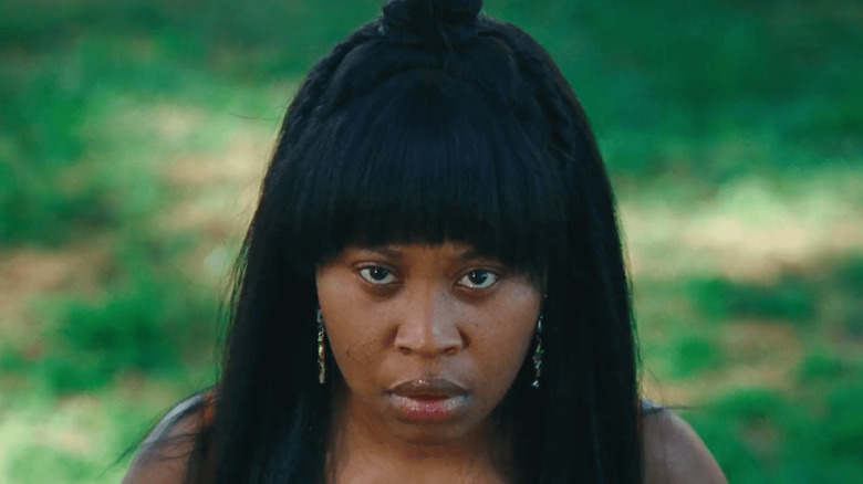 Dre (Dominique Fishback) glowers in Swarm