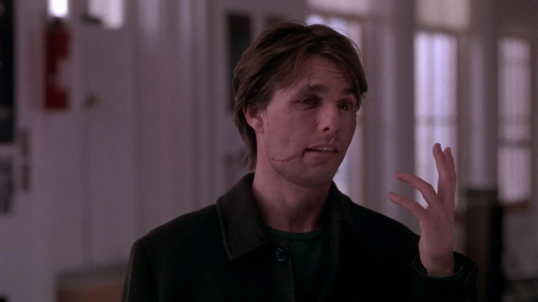 David showing off his scars in Vanilla Sky