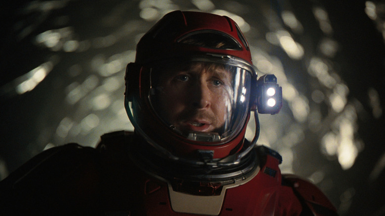 Ryan Gosling as Ryland Grace walking down the tunnel to Rocky's ship in Project Hail Mary