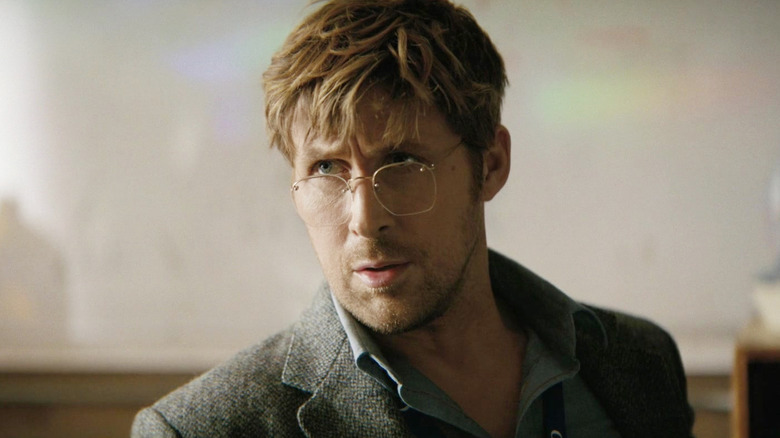 Dr. Grace looking concerned in a classroom in Project Hail Mary