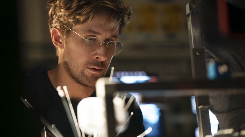 Ryan Gosling as Ryland working at a bench of some kind in Project Hail Mary