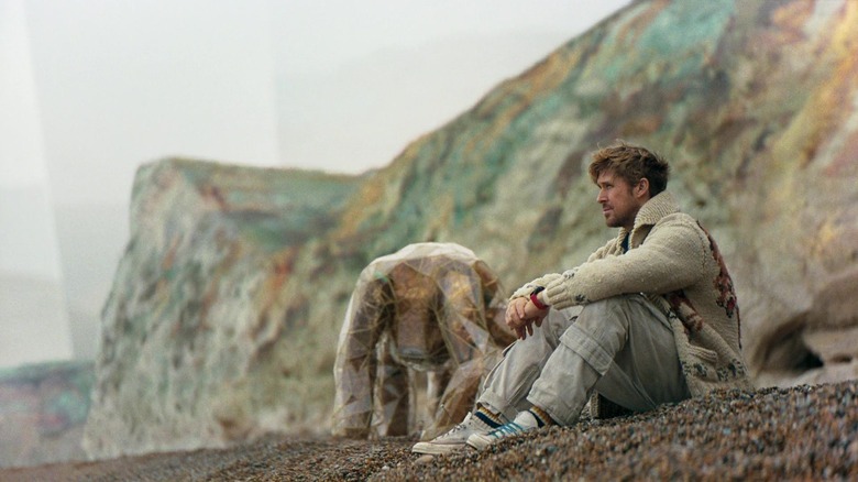 Rocky and Dr. Grace on a beach in Project Hail Mary