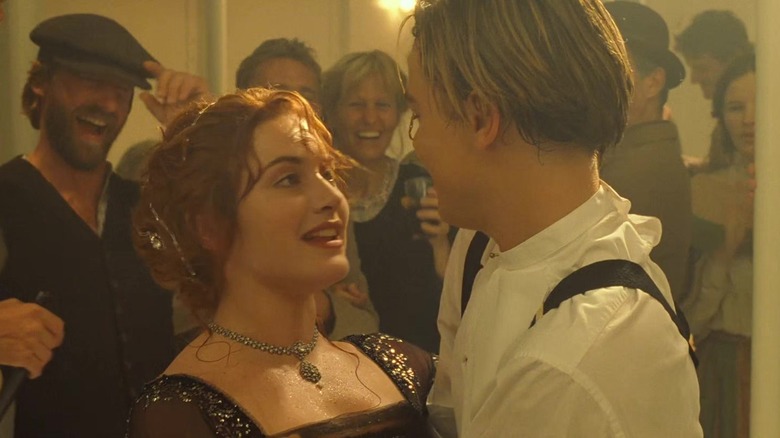 Kate Winslet's Rose DeWitt Bukater dances with Leonardo DiCaprio's Jack Dawson in Titanic