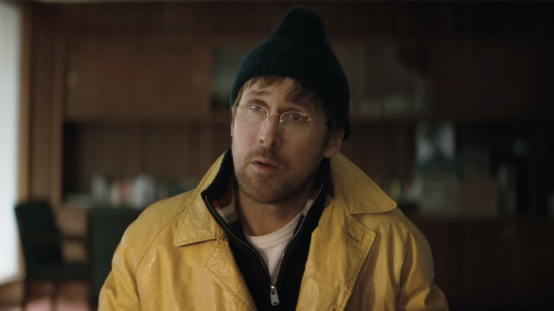 Ryland Grace (Ryan Gosling) looks sad in an office in Project Hail Mary