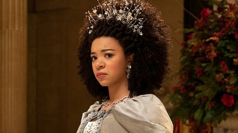 India Amarteifio as Queen Charlotte in Queen Charlotte: A Bridgerton Story