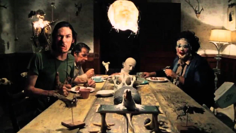 The dinner scene from The Texas Chain Saw Massacre (1974)