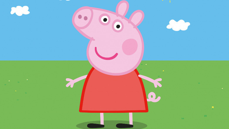 Peppa smiling on Peppa Pig