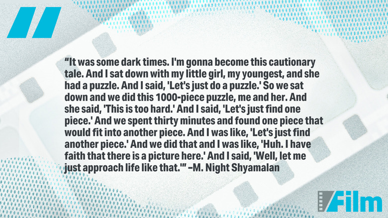 Text quoting M. Night Shyamalan's career resurgence after The Visit
