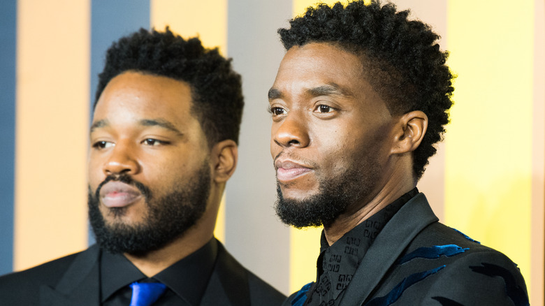 Ryan Coogler with Chadwick Boseman at the Black Panther premiere