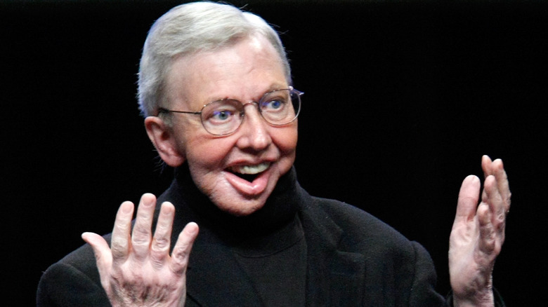 Roger Ebert talking and gesturing