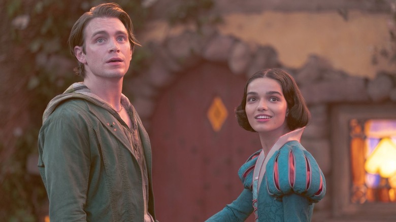 Snow White and Jonathan holding hands in Snow White