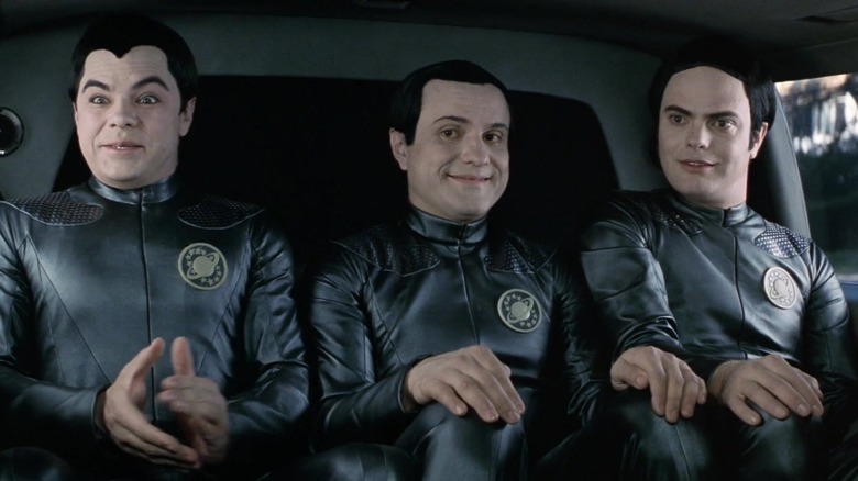 Jed Rees, Enrico Colantoni e Rainn Wilson em Galaxy Quest